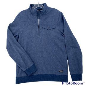 Travis Mathew Mens Size S Pullover Sweater Quarter Zip Stretch Golf Pocket Blue